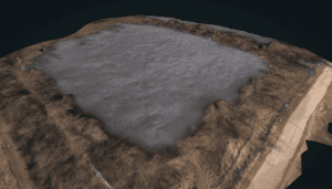 2.5D Oberflächenmodell eines gefrorenen Sees